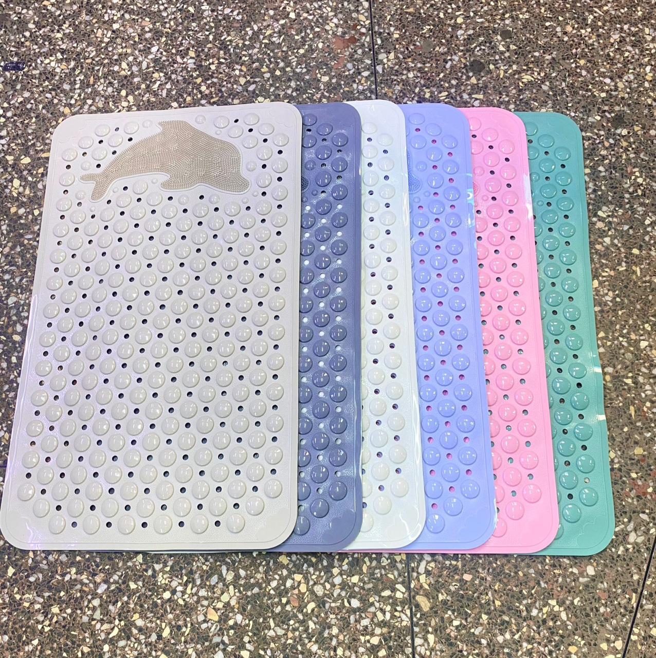 Dolphin Design Anti-Slip Bathroom Mat - Suction Cup, Comfortable Foot Massage