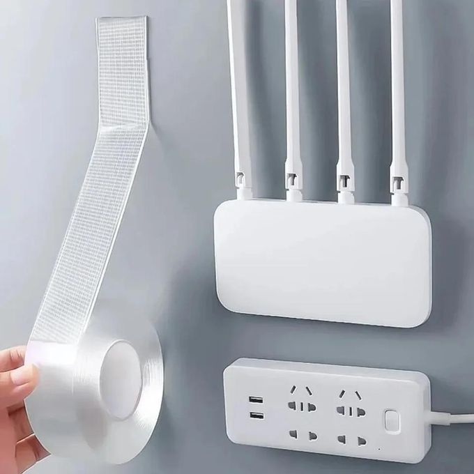 Double Sided Tape Hand Tearable Extra Strong Nano Tape Bonding Instead of Drilling Reusable Transparent