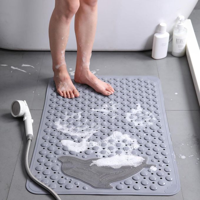 Dolphin Design Anti-Slip Bathroom Mat - Suction Cup, Comfortable Foot Massage