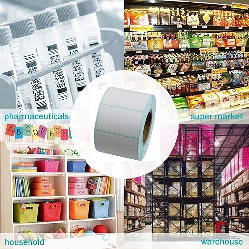 60mm x 40mm Direct Thermal Labels, Self-Adhesive Address Shipping Thermal Stickers,Barcode Thermal Papers,  Note Mark for Office Kitchen Printer-1 Roll, 800 Labels(Size:800pcs)