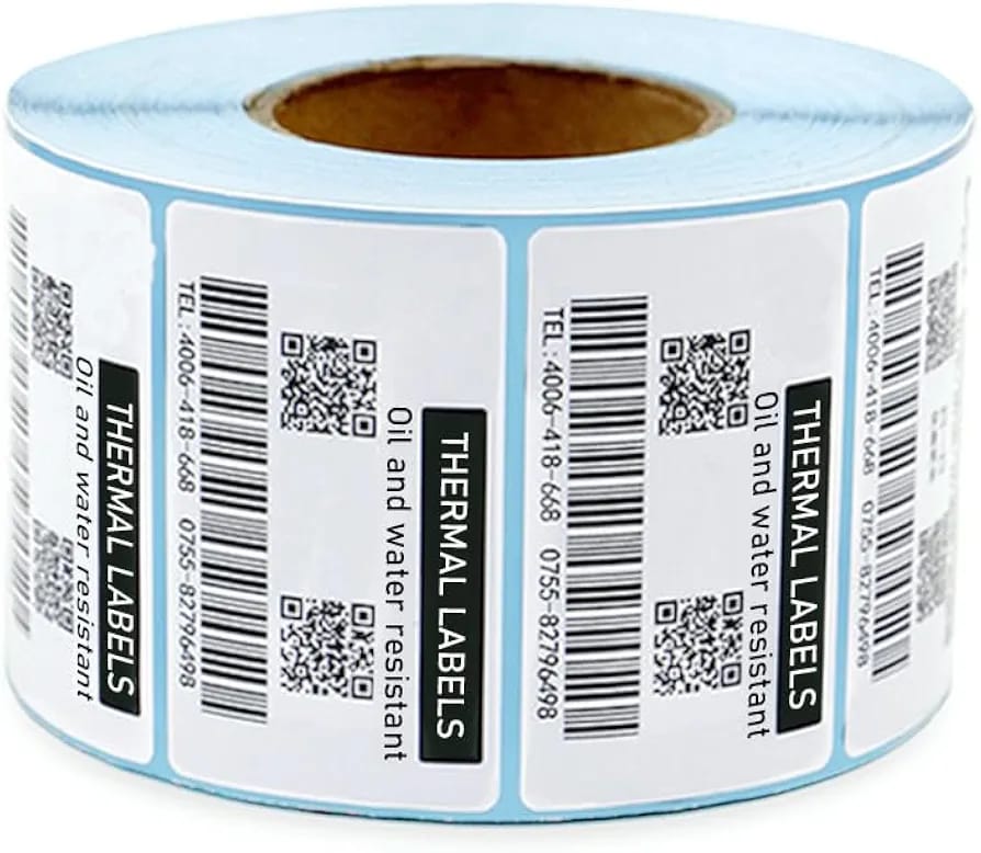 60mm x 40mm Direct Thermal Labels, Self-Adhesive Address Shipping Thermal Stickers,Barcode Thermal Papers,  Note Mark for Office Kitchen Printer-1 Roll, 800 Labels(Size:800pcs)
