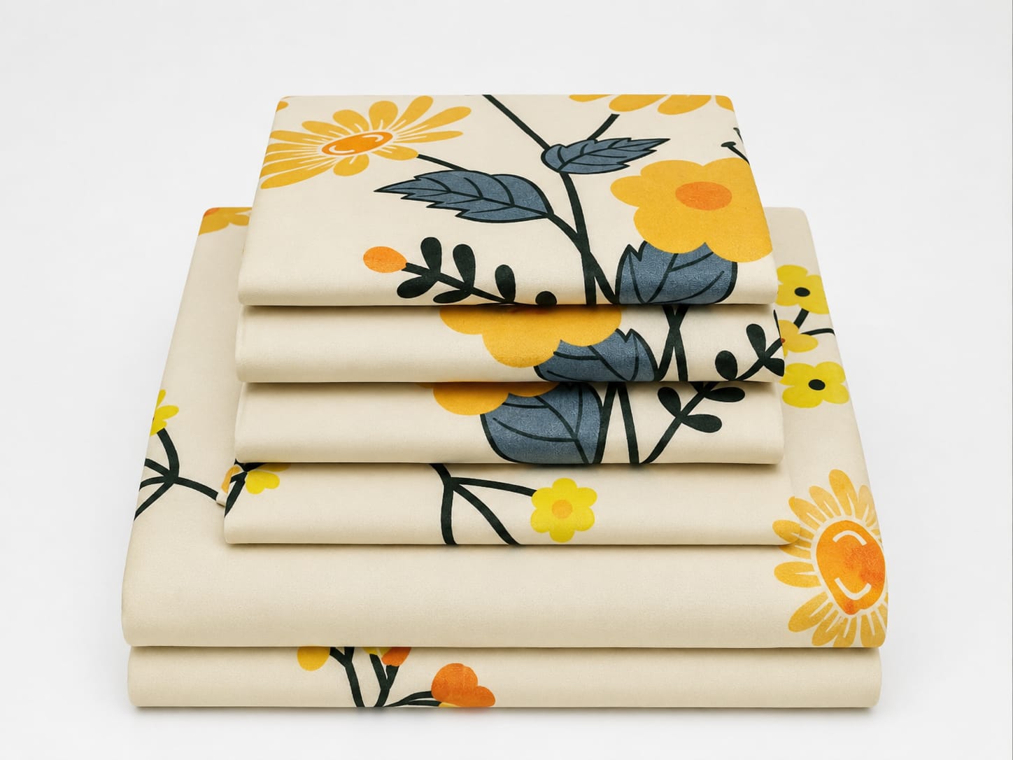6pc set bedsheets 6×6 (2 Bed sheets, 4 pillow cases)