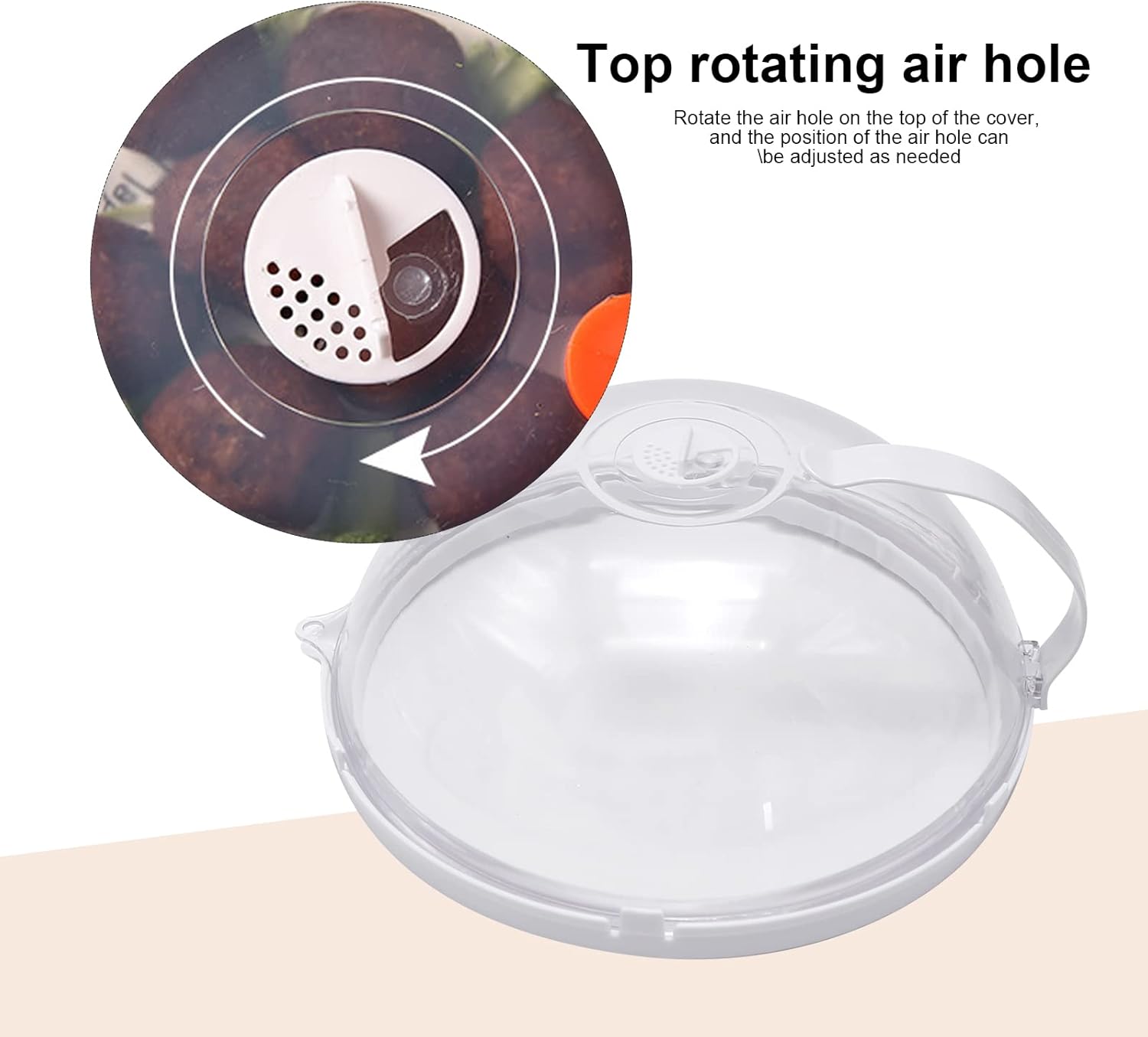 Microwave Cover, Microwave Plate Food Cover with Handle, Anti-Splatter Microwave Splatter Cover with Steam Vents, BPA Free & Dishwasher Safe.