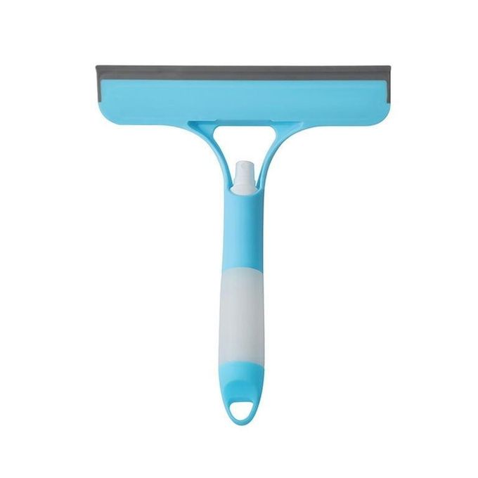 3 in 1 Window Cleaner with Spray - Professional Silicone Squeegee Scraper & Microfiber Scrubber Combo