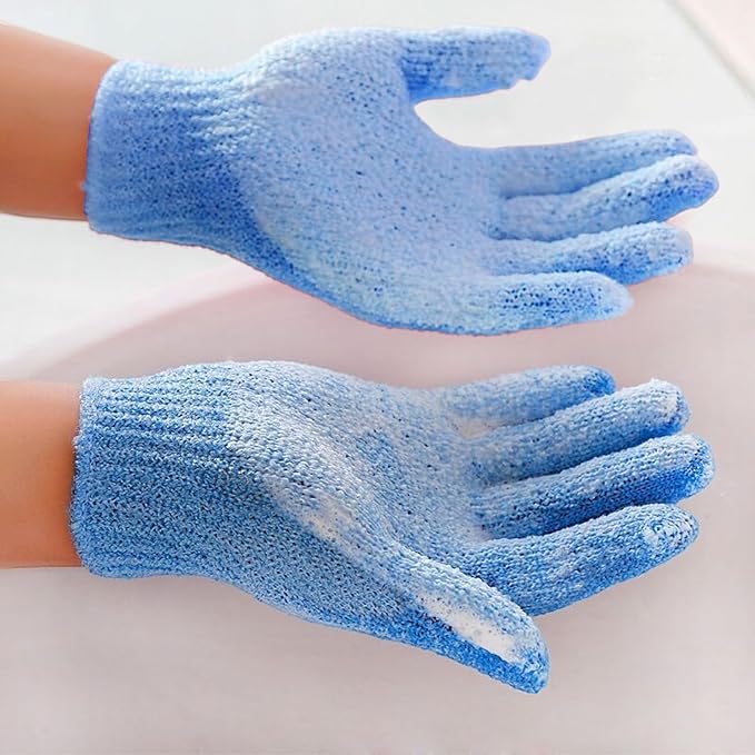 Exfoliating Gloves for Shower, Scrub Exfoliate Glove Mitt Bath Face Spa Hand Scrubber Wash Deep Scrubbing Dead Skin