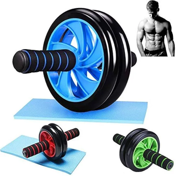 Double Wheels Abs Wheel Roller Braked Exercise Wheel Super -AB Roller For Core And Full Body Strength Gym Equipment Upper Body Toning