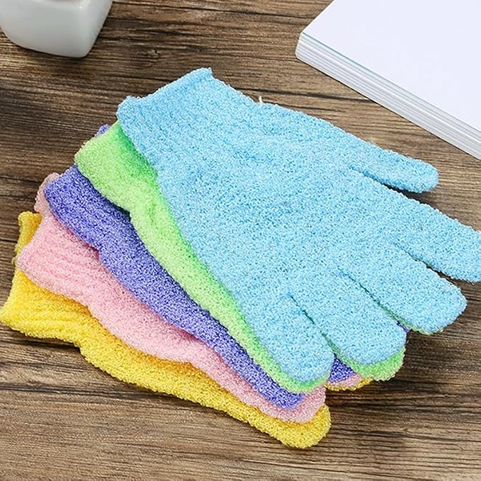 Exfoliating Gloves for Shower, Scrub Exfoliate Glove Mitt Bath Face Spa Hand Scrubber Wash Deep Scrubbing Dead Skin