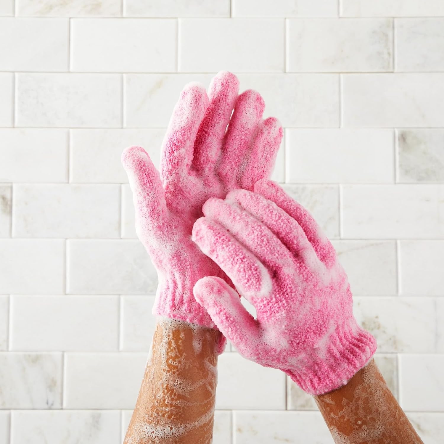 Exfoliating Gloves for Shower, Scrub Exfoliate Glove Mitt Bath Face Spa Hand Scrubber Wash Deep Scrubbing Dead Skin