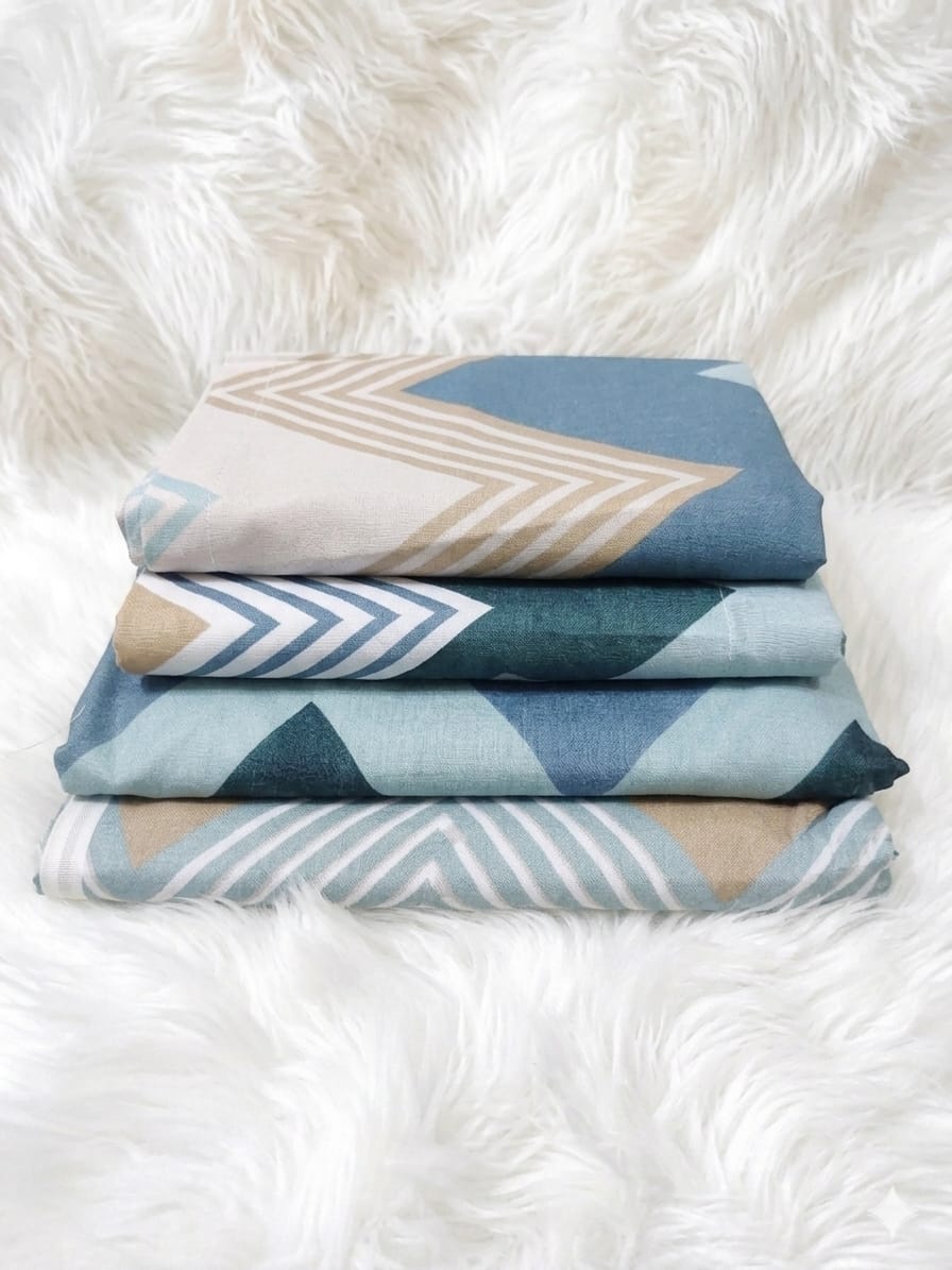 5 by 6 Super Unique Bedsheets set Of 4Pcs (2 Bedsheets & 2 Pillowcases)