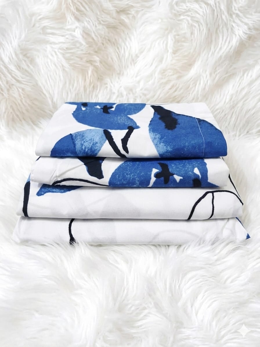 5 by 6 Super Unique Bedsheets set Of 4Pcs (2 Bedsheets & 2 Pillowcases)