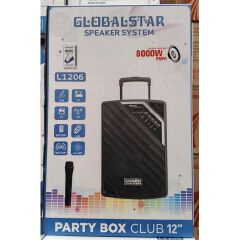 CLEARANCE OFFER Globalstar Party Box Club 12" Portable Bluetooth Speaker -