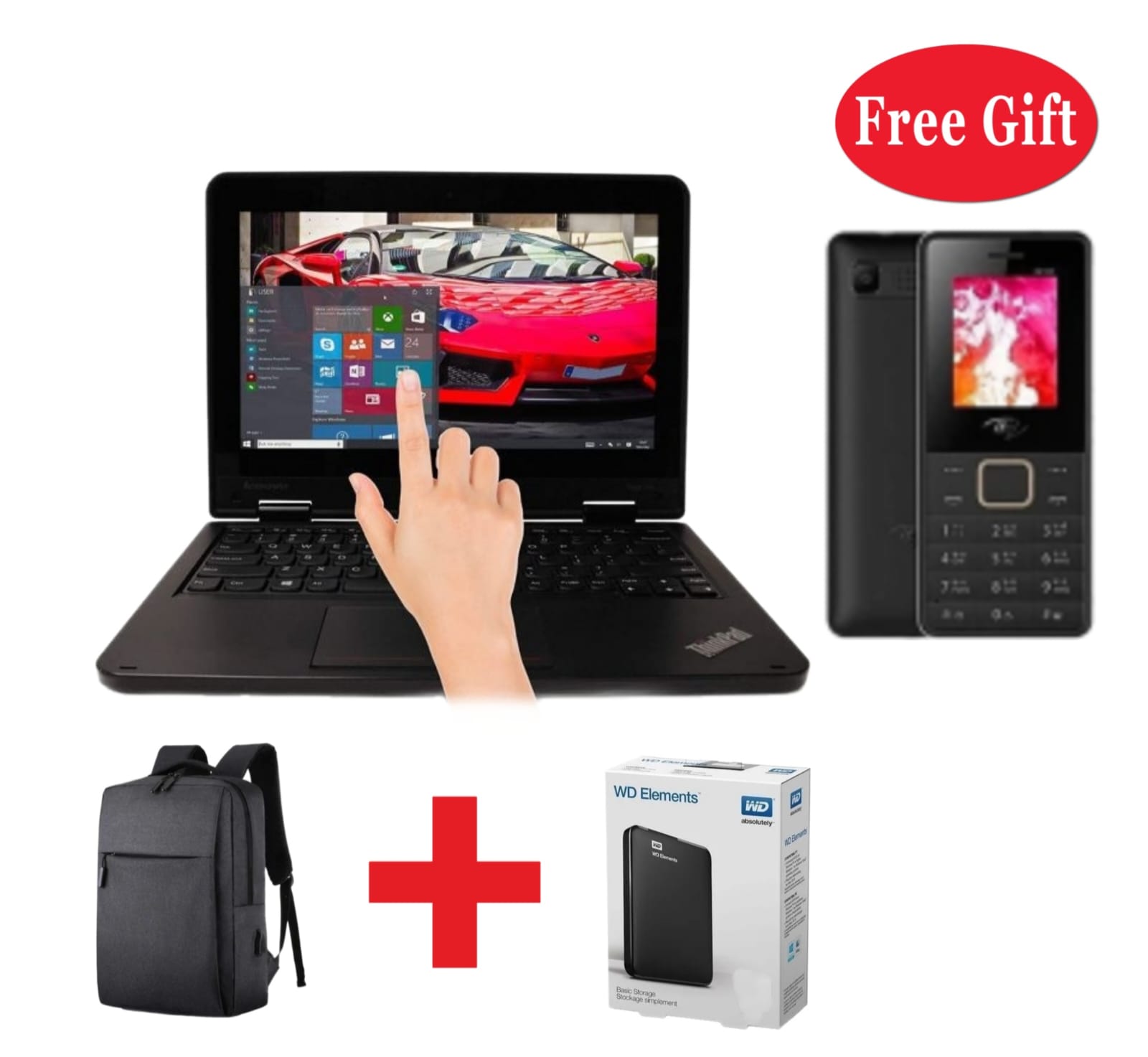 Lenovo 4GB RAM 128GB SSD ThinkPad Yoga 11e Laptop X360 Touchscreen Webcam Bluetooth, HDMI WIFI Windows 11 PRO Activated, Office & Software + Free Phone + Free bag + Free 320GB External Hardisk.