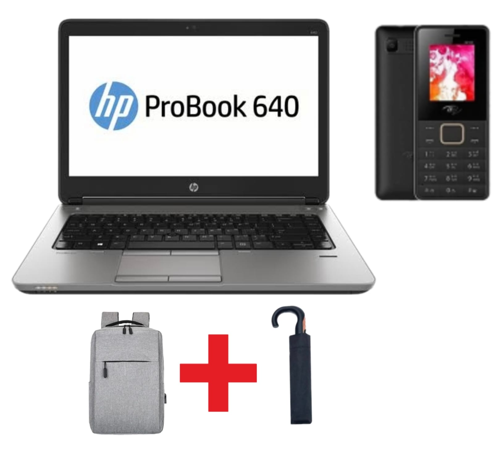 Probook 640 G1 Laptops, Intel Core i5 8GB RAM, 500GB Hard Disk Renewed Laptop 14'' Inches Screen, Bluetooth Webcam, Windows 11 PRO Activated, Office & Software Installed + Free Phone + Bag + umbrella