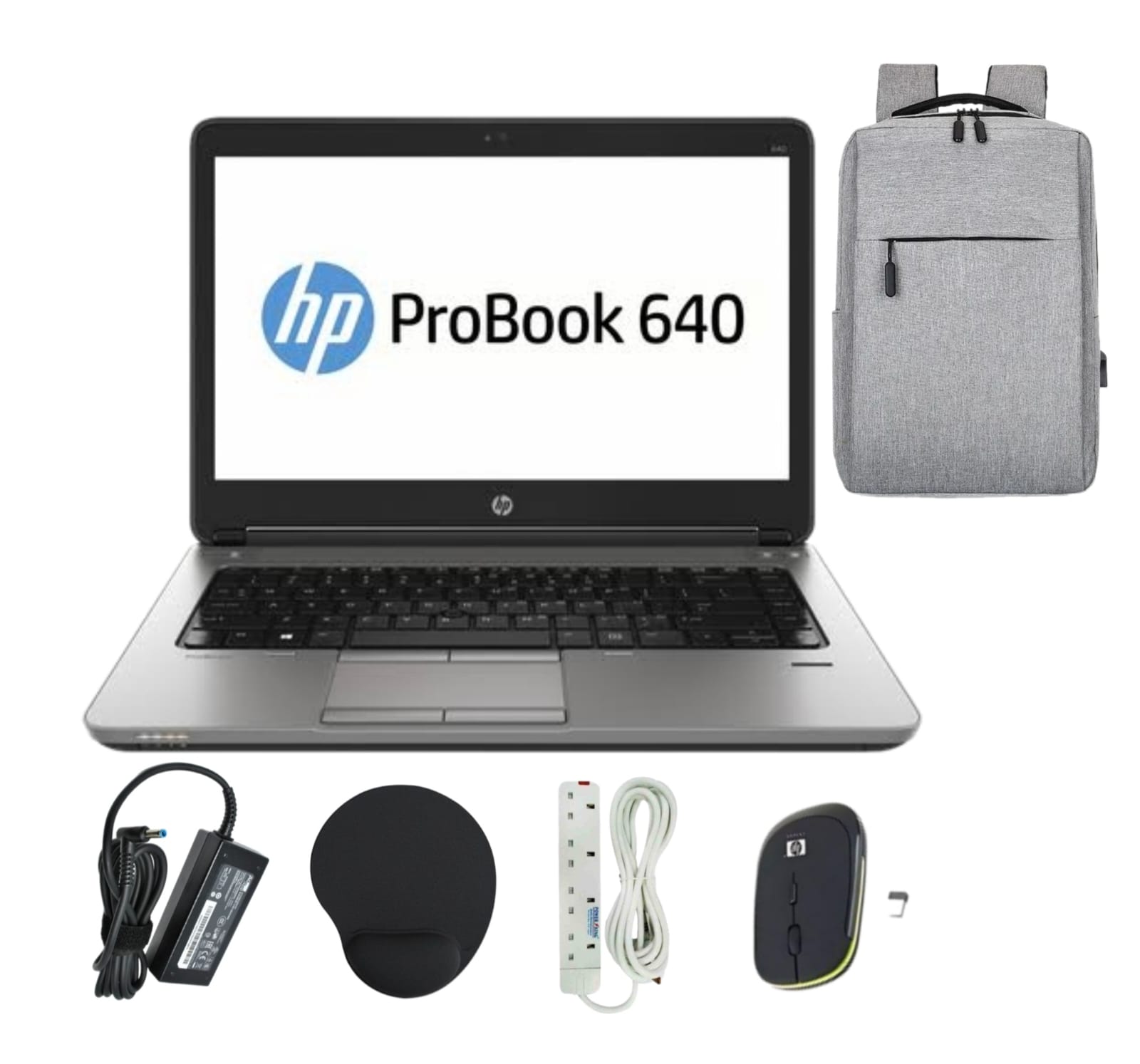 Probook 640 G1 Laptops, Intel Core i5 8GB RAM, 500GB Hard Disk Renewed Laptop 14'' Screen, Webcam, Windows 11 PRO Activated, Office & Basic Software + Free Bag ,Mouse, charger, Extension, MousePad