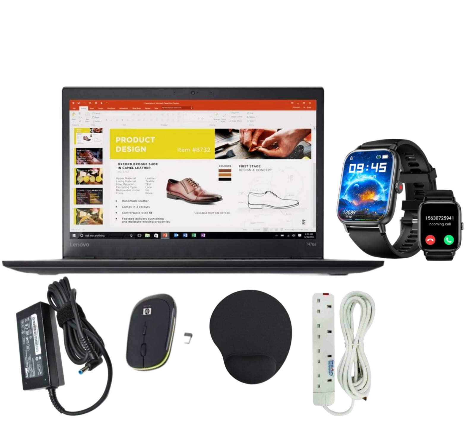 Lenovo Laptops ThinkPad T490s Intel Core i5 8th Generation Laptop, 8GB DDR4 RAM, 256GB SSD, 14.0 FHD, Windows 11 PRO, Office & Software, Type C Charger + Free Smart Watch, Mousepad, Mouse, Extension,