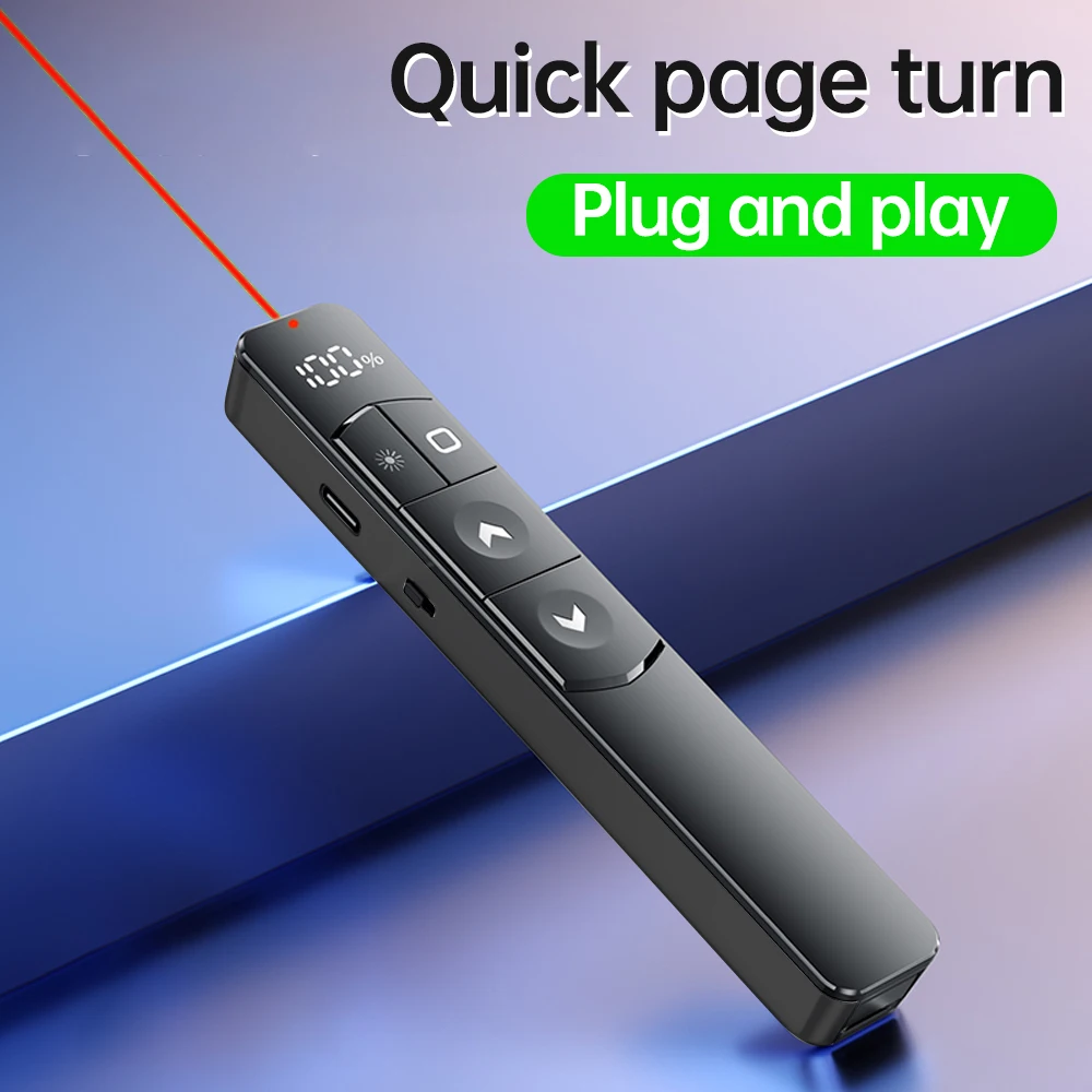 2.4G Wireless Laser Presentation Pointer Green Red Light for PowerPoint PPTCompatible MAC/Windows/Linux for Mac Laptop Support Page Turning