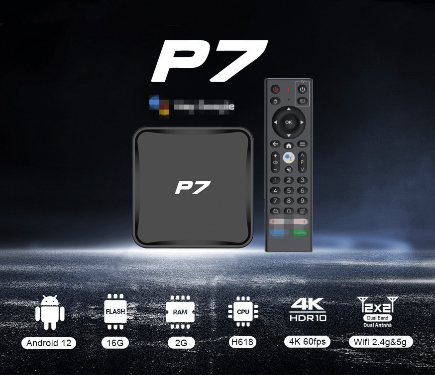 P7 H618 TV Box Android 12 Set Top Box Home Theater 2GB / 16GB 4GB / 32GB Bluetooth 2.4G/5G Dual WIFI 4K