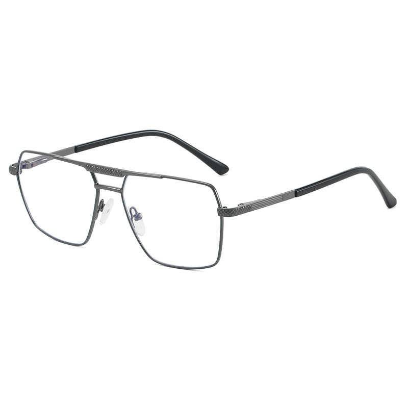 2026 New Double Bridge Glasses Frame Men Business Metal Eyeglasses Ultralight Eyewear Anti Blue Light Classic Retro Spectacles