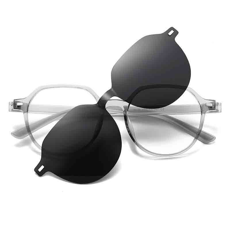 New Polarized Sunglasses For Driving 2 In 1 Magnetic Suction Clip Lens Glasses Frame Men Women Myopia Sunshade Eyeglasses Uv400