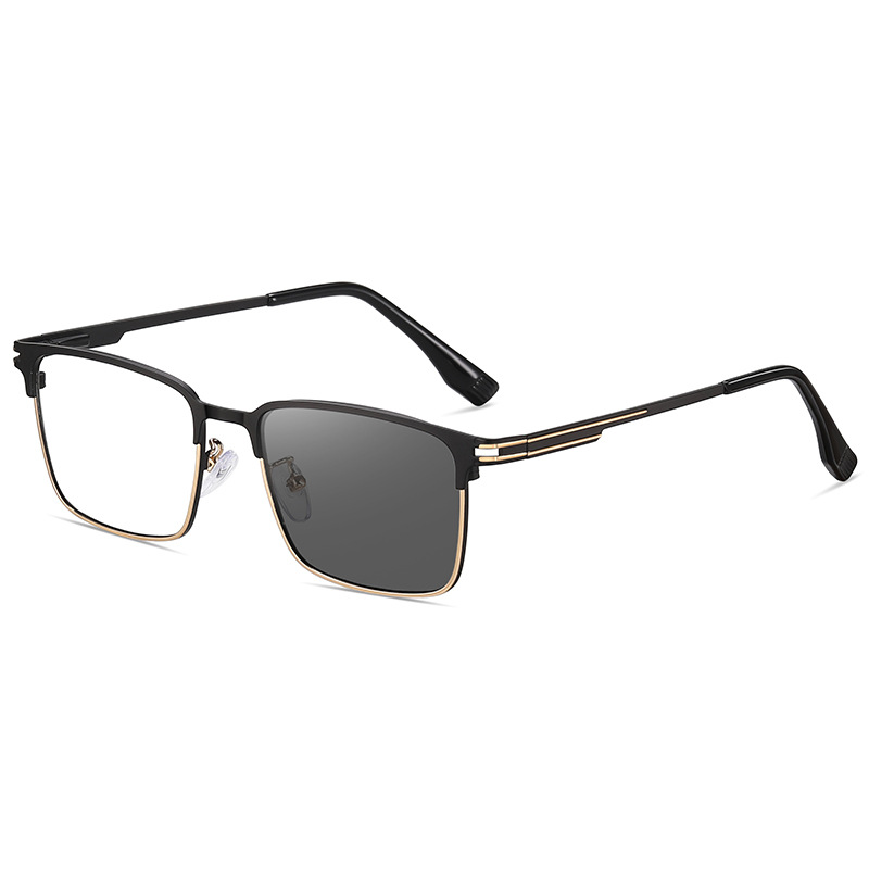 2026 New Intelligent Photochromic Glasses Frame Men Unisex Outdoor Uv Sunglasses Eyewear Men Women Metal Half Frame Eyeglasses