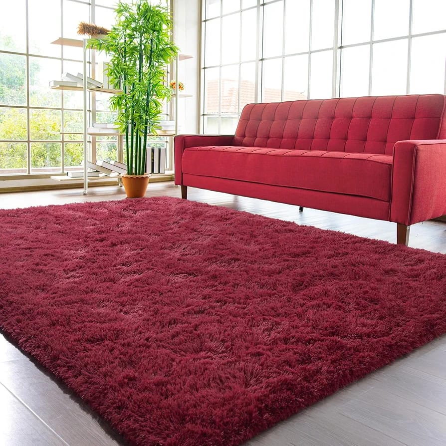 Soft Grey Fluffy Carpets Area Non-slip Rugs Floor Mat Size: 5*8
‼️woolen shag rug in cotton Fluffy material and a thick surface is the ideal carpet for your home that will give you value for your mon