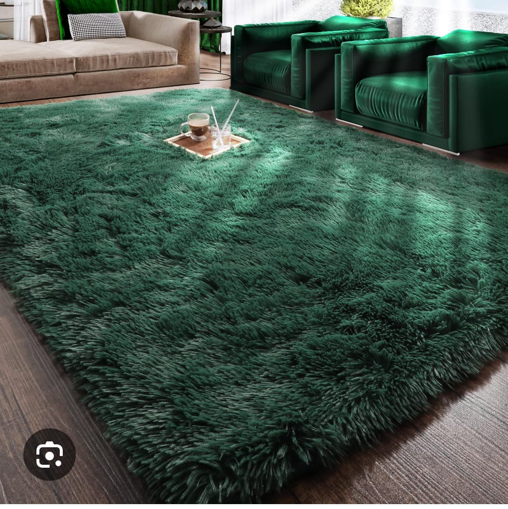 Soft Grey Fluffy Carpets Area Non-slip Rugs Floor Mat Size: 5*8
‼️woolen shag rug in cotton Fluffy material and a thick surface is the ideal carpet for your home that will give you value for your mon