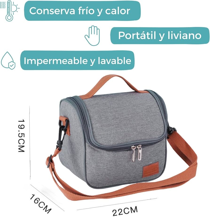 Round zip single space Insulated food bag to Keep your meals and snacks conveniently packed