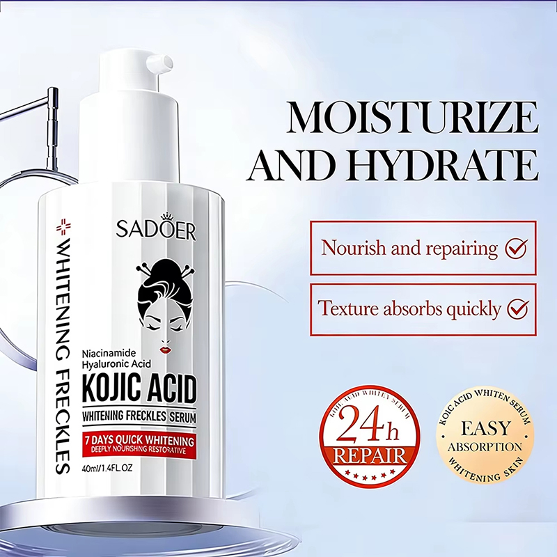 SADOER Kojic Acid Whitening and Freckle Removal Face Serum Moisturizing Facial essence Anti-Aging Wrinkle Serum Skin Care