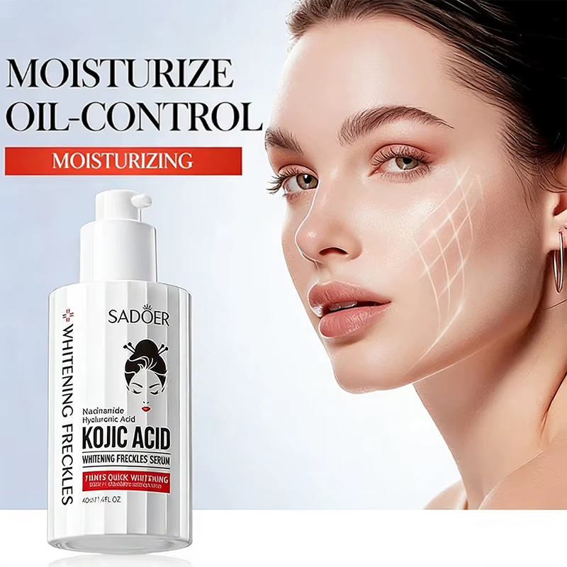 SADOER Kojic Acid Whitening and Freckle Removal Face Serum Moisturizing Facial essence Anti-Aging Wrinkle Serum Skin Care