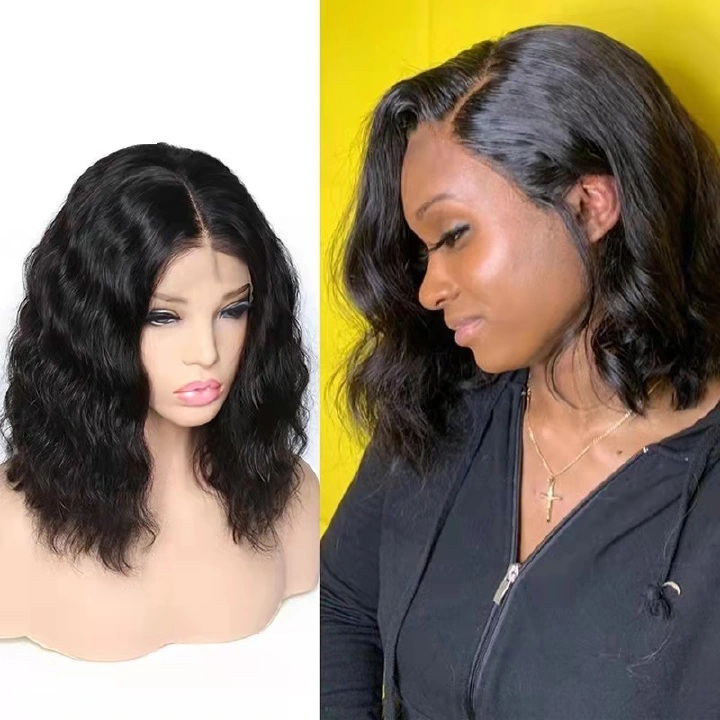 Female Black Short Curly Wigs Hair Women Wigs Small Wave Short Fluffy Synthetic Wig