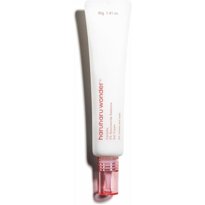 haruharu wonder Centella 5% Niacinamide Radiance Gel Cream. Moisturizes, Give a radiant glowing skin, removes dark spots, hyperpigmentation, dark marks, wrinkles, fine lines, smooths, softens.