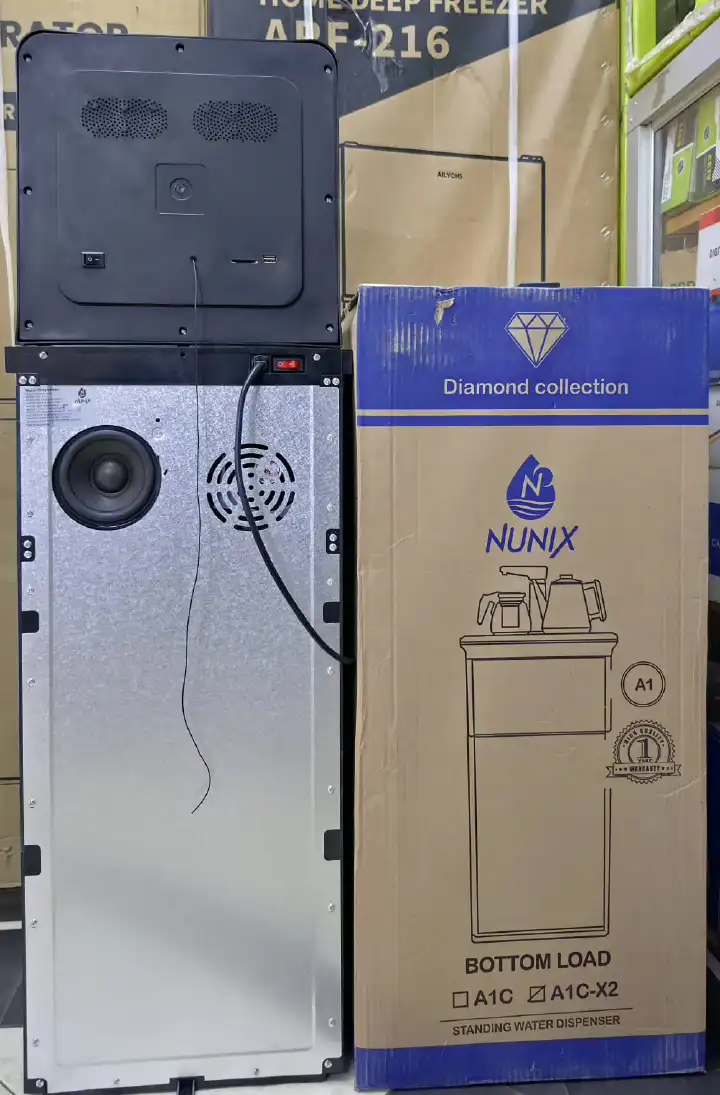 Nunix A2C-X2 Hot and Cold bottom load water dispenser with HiFi system, Bluetooth, FM and USB port coffee maker and music Nunix water dispenser