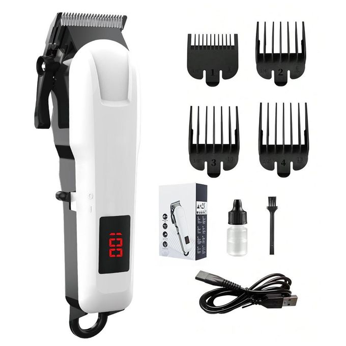 Geemy GM-6008 Rechargeable Cordless Shaving Machine With LCD battery level indicator Geemy Professional Cordless Hair Clipper / Shaving Machine-Kinyozi