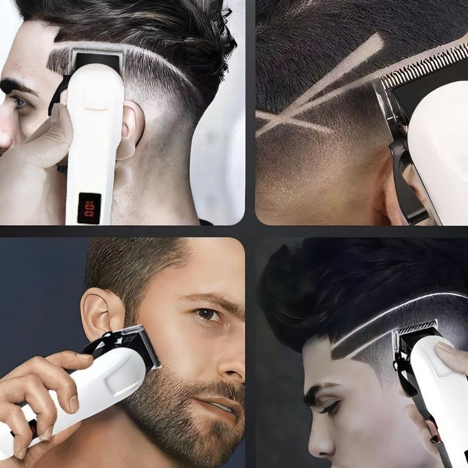Geemy GM-6008 Rechargeable Cordless Shaving Machine With LCD battery level indicator Geemy Professional Cordless Hair Clipper / Shaving Machine-Kinyozi