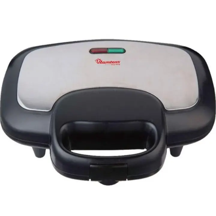 Ramtons RM/478 2 Slice Metal Top Sandwich Toaster - Black & Metal (1YR WRTY) 250W