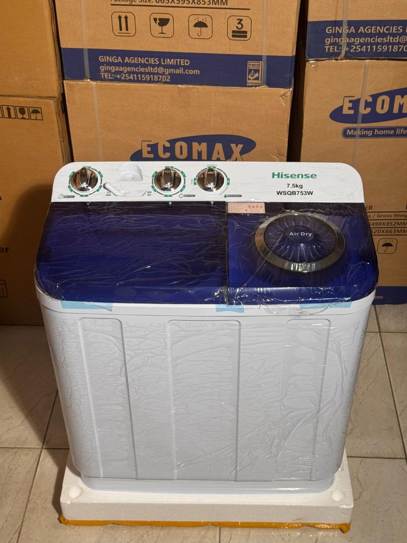 Haier 13kgs top load twins tub semi automatic washing machine with transparent lid Haier 13kg Semi Auto Washing Machine Twin Tub HTW130-M1217