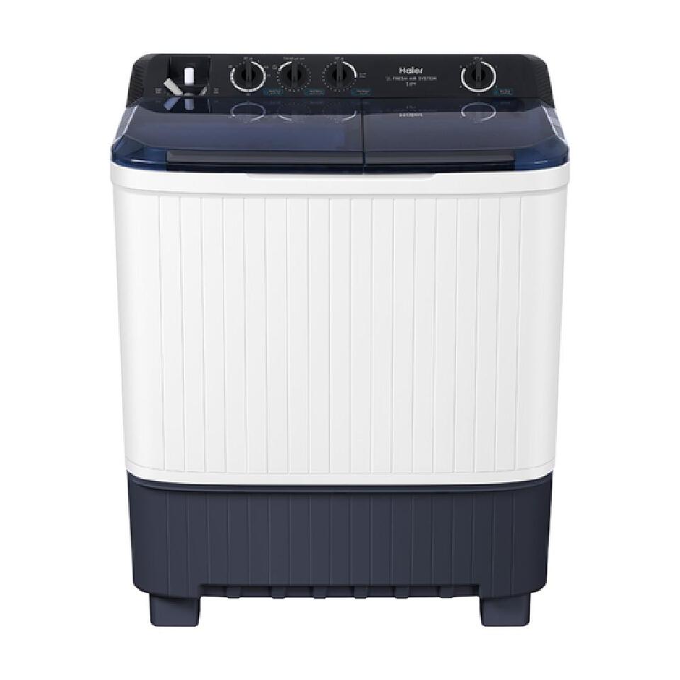 Haier 13kgs top load twins tub semi automatic washing machine with transparent lid Haier 13kg Semi Auto Washing Machine Twin Tub HTW130-M1217