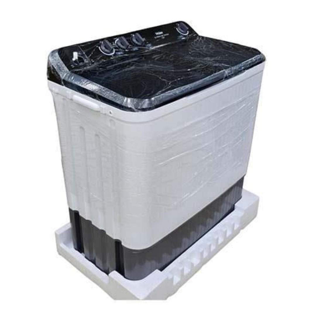 Haier 13kgs top load twins tub semi automatic washing machine with transparent lid Haier 13kg Semi Auto Washing Machine Twin Tub HTW130-M1217