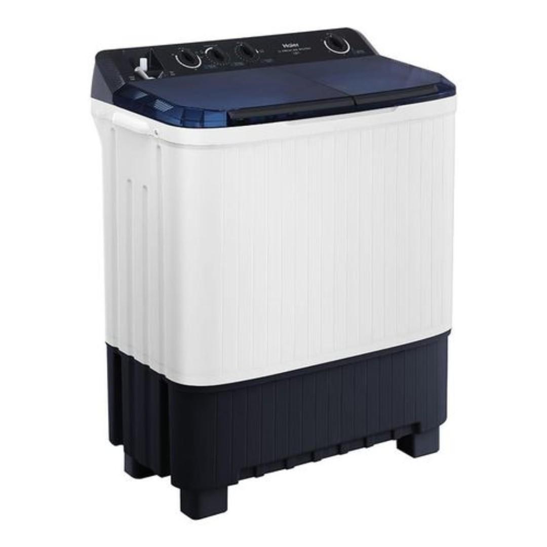Haier 13kgs top load twins tub semi automatic washing machine with transparent lid Haier 13kg Semi Auto Washing Machine Twin Tub HTW130-M1217