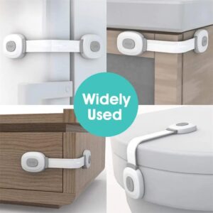 Safety Cabinet Child Locks Latches for Fridge, Drawers, Toilets & Cabinets – Baby Safety Lock Pair