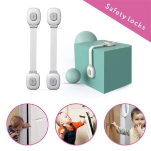 Safety Cabinet Child Locks Latches for Fridge, Drawers, Toilets & Cabinets – Baby Safety Lock Pair