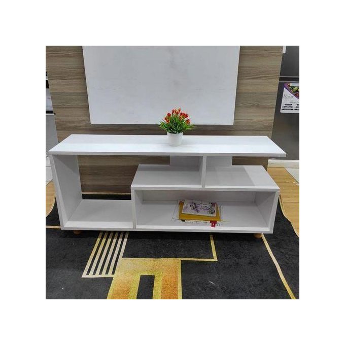 Mexico Modern White TV Stand for Up to 43" TVs - Machine Finishing