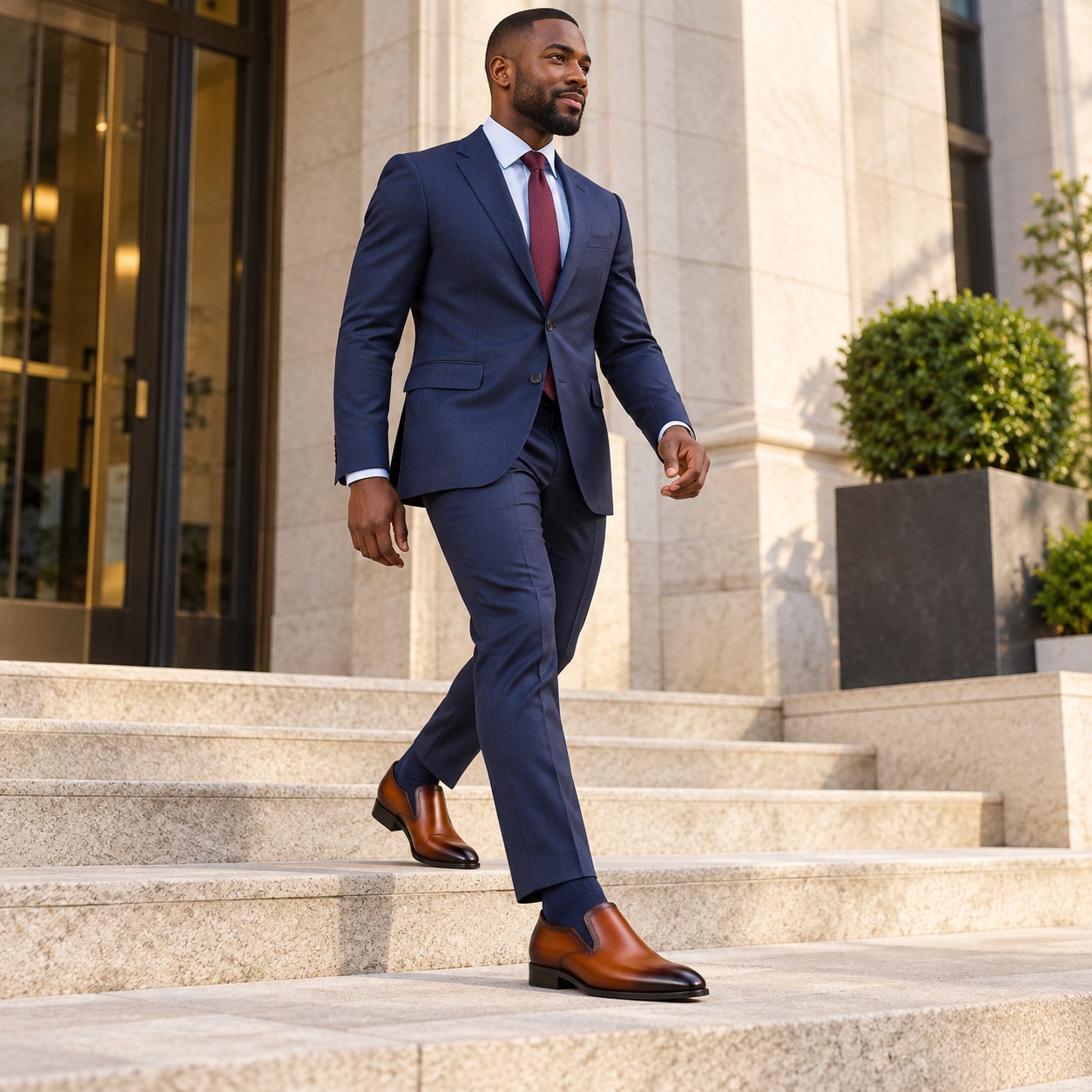 Men Formal Shoes Full leather Leather Brogue Official Shoes Elegant Business Mens Oxford Shoes Brown . FREE Socks Gift Included 🎁