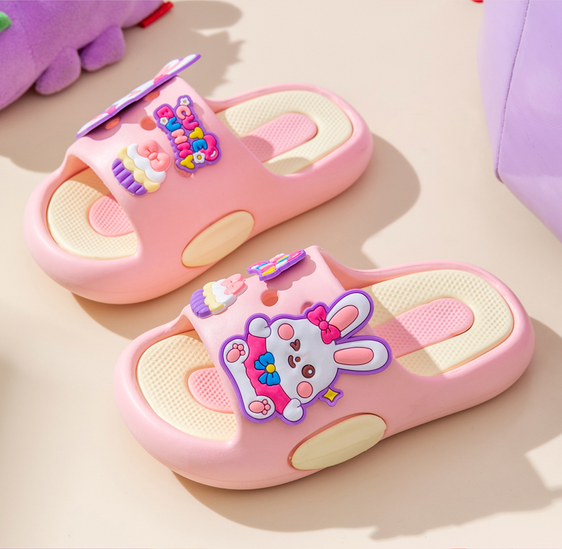 Kids Bunny Slides – Cute Cartoon Slip-On Sandals for Boys & Girls | Comfortable Casual Footwear for Home, Playtime, Outdoor Walks, Travel, Holidays & Everyday Wear