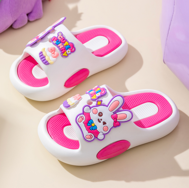 Kids Bunny Slides – Cute Cartoon Slip-On Sandals for Boys & Girls | Comfortable Casual Footwear for Home, Playtime, Outdoor Walks, Travel, Holidays & Everyday Wear