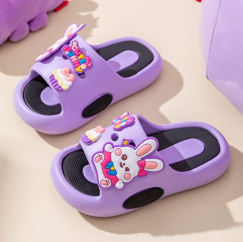 Kids Bunny Slides – Cute Cartoon Slip-On Sandals for Boys & Girls | Comfortable Casual Footwear for Home, Playtime, Outdoor Walks, Travel, Holidays & Everyday Wear