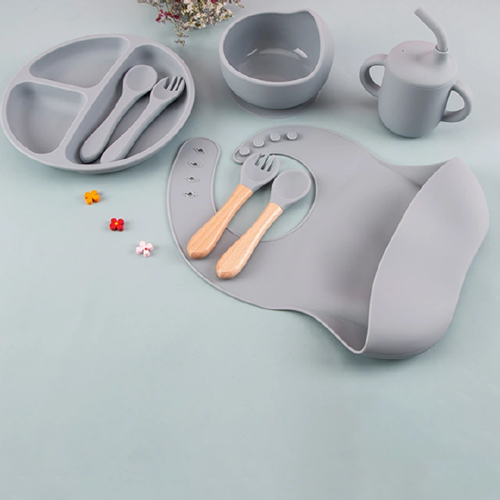 Eco-Friendly Silicone Baby Feeding Set – BPA-Free Soft & Durable Mealtime Set for Toddlers