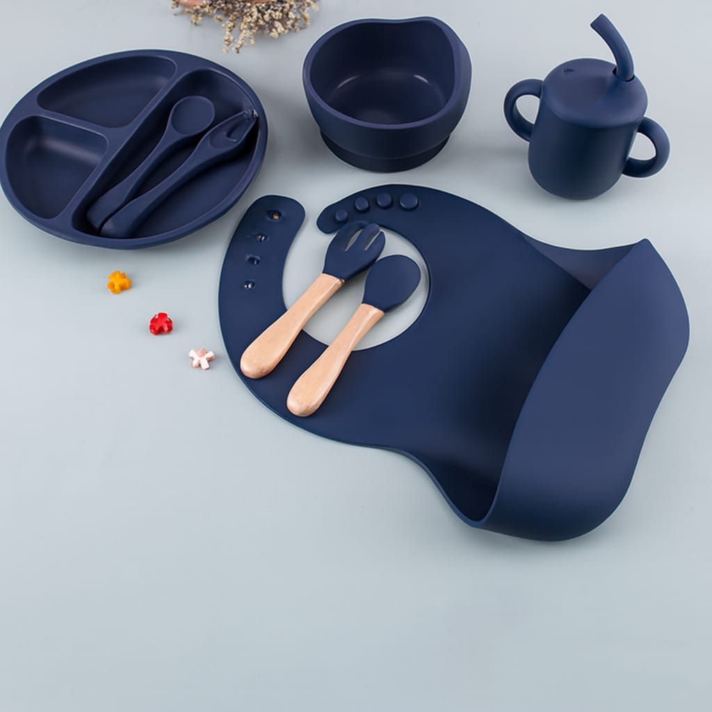 Eco-Friendly Silicone Baby Feeding Set – BPA-Free Soft & Durable Mealtime Set for Toddlers