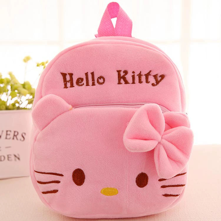 3D Cute Cartoon Animal Design Plush Backpack Kindergarten Children's Bag Disney Minnie Kids Baby School Bag