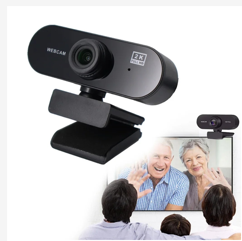 Webcam 1080P Mini Camera 2K Full HD Webcam with Microphone 30fps USB Web Cam for Auto Focus PC Laptop Video Shooting Camera